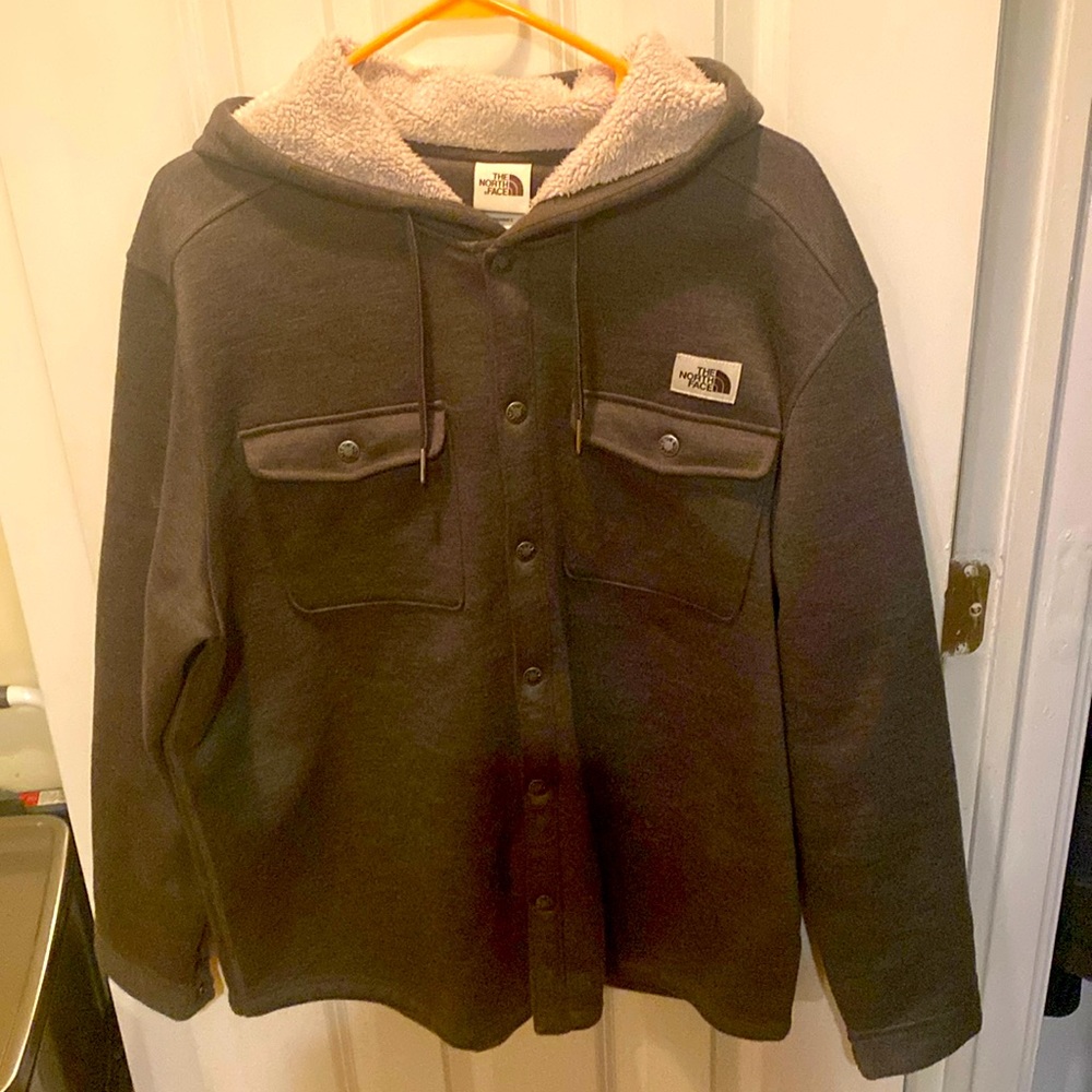 Mens pre owned North Face sherpa lined hoodie